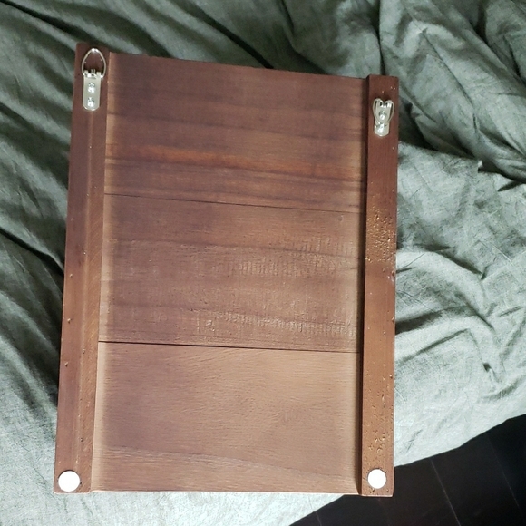 Rustic Brown Mail Organizer with Hooks - Picture 2 of 2